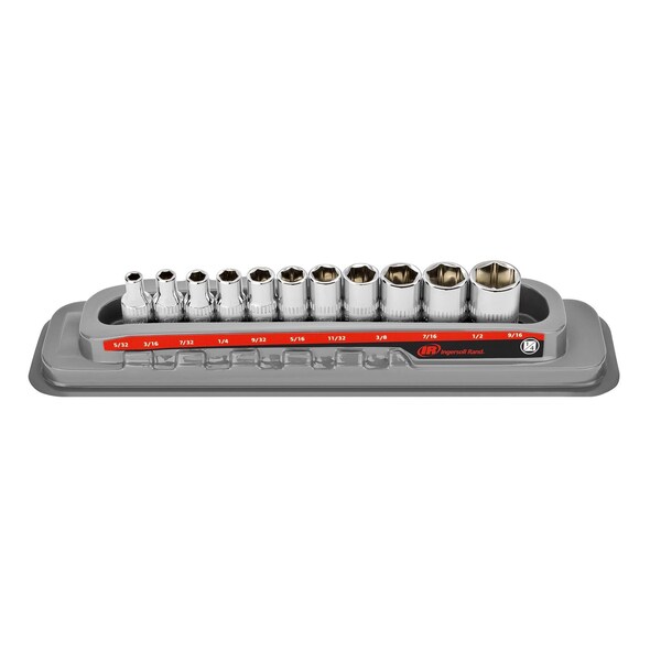 11 Piece 1/4 Inch Drive Shallow Socket Set - SAE 6-Pt